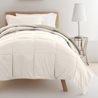 Thumbnail 4: IENJOY HOME IENJOY HOME 8 Piece Solid Comforter Dorm Set Bundle 
