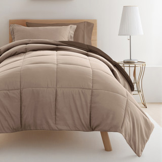 Thumbnail 3: IENJOY HOME IENJOY HOME 8 Piece Solid Comforter Dorm Set Bundle 