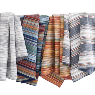 Thumbnail 28: Brooklyn Loom Brooklyn Loom Sunset Stripe Yarn Dye Quilt Set 