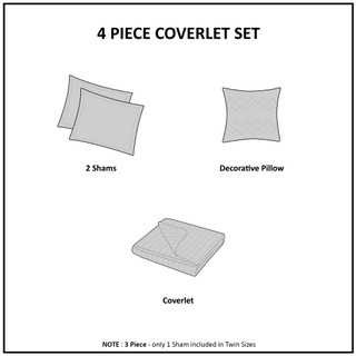 Thumbnail 18: Madison Park Madison Park Ronan 5 Piece Cotton Coverlet Set 