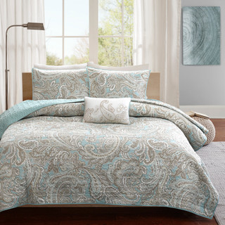 Thumbnail 6: Madison Park Madison Park Ronan 5 Piece Cotton Coverlet Set 