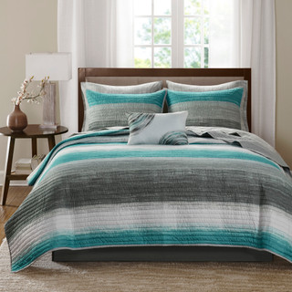 Thumbnail 10: Madison Park Madison Park Saben Essentials Coverlet and Cotton Sheet Set 