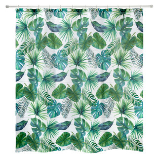 Thumbnail 4: AVANTI Avanti Viva Palm Shower Curtain Coastal Bath 