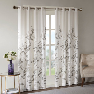 Thumbnail 2: Madison Park Madison Park Cecily Burnout Printed Window Panel 