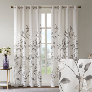 Thumbnail 12: Madison Park Madison Park Cecily Burnout Printed Window Panel 