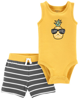 Thumbnail 2: Carters Carters Baby Boys 2-pc. Pineapple Short Set 