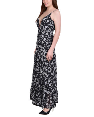 Thumbnail 2: Ny Collection NY Collection Womens Deep V Neck Maxi Dress 