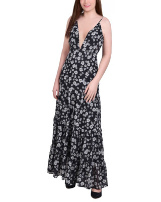 Thumbnail 1: Ny Collection NY Collection Womens Deep V Neck Maxi Dress 