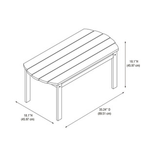 Thumbnail 8: Linon Linon Rockville Adirondack Collection Coffee Table 