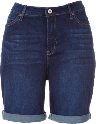 Thumbnail 2: Nicole Miller Nicole Miller Womens High Rise Bermuda Cuff Shorts 