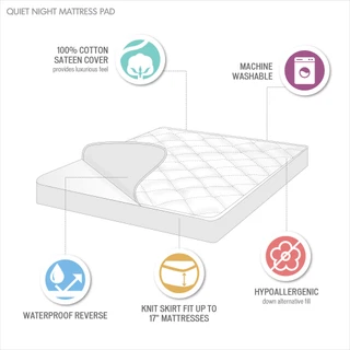 Thumbnail 36: Madison Park Madison Park Waterproof Down Alternative Mattress Pad 