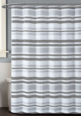 Thumbnail 2: Truly Soft Truly Soft Curtis Stripe Shower Curtain 