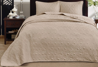 Thumbnail 6: Madison Park Madison Park Quebec 3 pc Corner Pleated Quilted Bedspread 