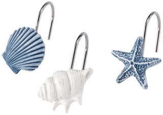 Thumbnail 2: AVANTI Avanti Abstract Coastal 12-pc. Shower Hooks 