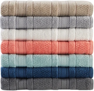 Thumbnail 4: Madison Park Madison Park Adrien 6-pc. Super Soft Cotton Towel Set 