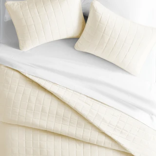 Thumbnail 12: IENJOY HOME Home Collections Premium Soft Square Quilted Coverlet Set 