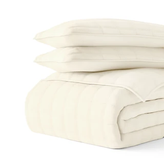 Thumbnail 20: IENJOY HOME Home Collections Premium Soft Square Quilted Coverlet Set 