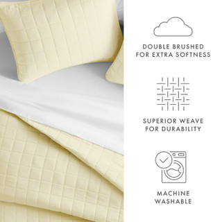 Thumbnail 28: IENJOY HOME Home Collections Premium Soft Square Quilted Coverlet Set 