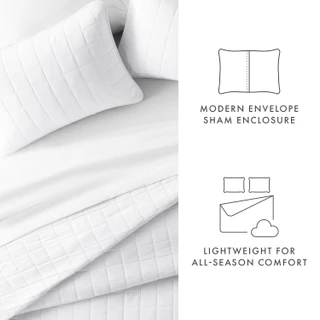 Thumbnail 28: IENJOY HOME Home Collections Premium Soft Square Quilted Coverlet Set 