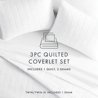 Thumbnail 36: IENJOY HOME Home Collections Premium Soft Square Quilted Coverlet Set 