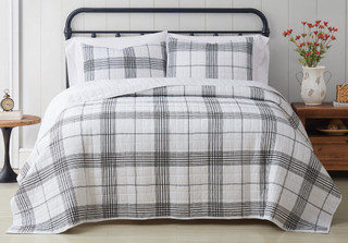 Thumbnail 4: Cottage Classics Cottage Classics Cottage Plaid Quilt Set 