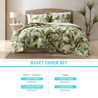 Thumbnail 33: TOMMY BAHAMA Tommy Bahama Palmiers Green 3-pc. Duvet Cover Set 