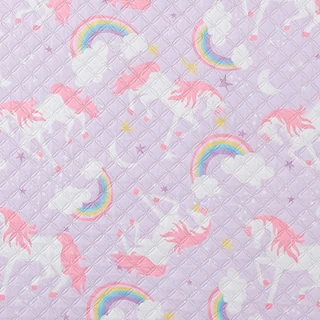 Thumbnail 12: My World My World Kids Rainbow Unicorn Quilt Set 