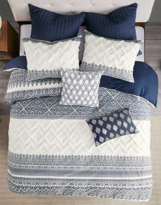 Thumbnail 9: Ink + Ivy Ink & Ivy Mila Cotton Printed Duvet Cover Set 