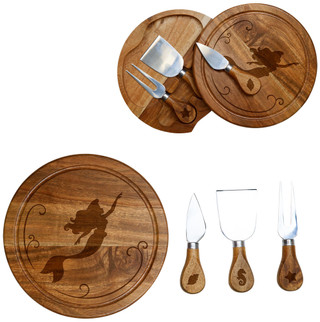 Thumbnail 3: Toscana Toscana Little Mermaid Acacia Brie Cheese Board & Tools Set 