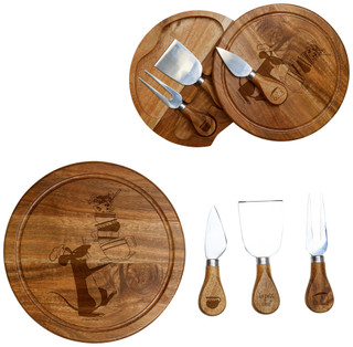 Thumbnail 3: Toscana Toscana Ratatouille Acacia Brie Cheese Board & Tools Set 