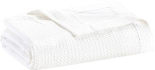 Thumbnail 4: Madison Park Madison Park Solid Egyptian Cotton Blanket 