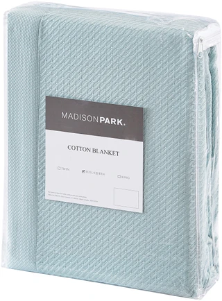 Thumbnail 12: Madison Park Madison Park Solid Egyptian Cotton Blanket 