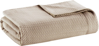 Thumbnail 4: Madison Park Madison Park Solid Egyptian Cotton Blanket 