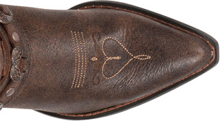 Thumbnail 4: Durango Durango Womens Genuine Leather Heart Buckle Cowboy Boots 