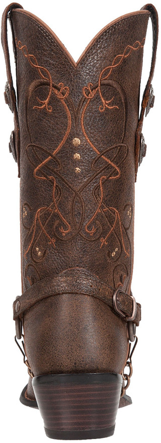 Thumbnail 8: Durango Durango Womens Genuine Leather Heart Buckle Cowboy Boots 