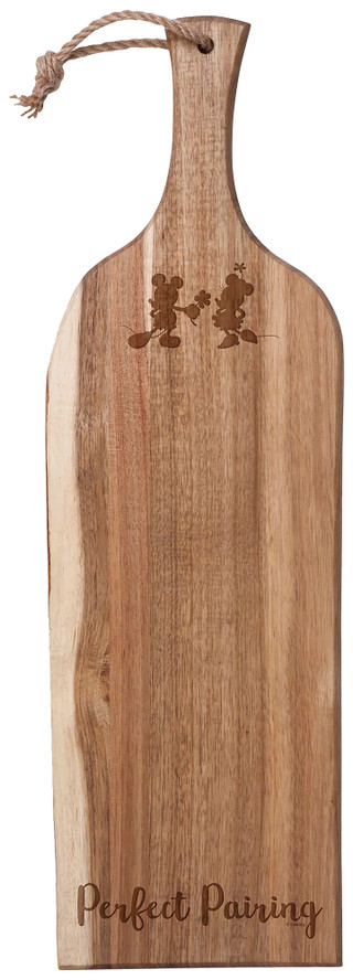Thumbnail 2: Toscana Toscana Mickey & Minnie Mouse Artisan Acacia Serving Plank 