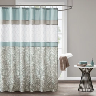 Thumbnail 2: 510 Design 510 Design Shawnee Printed & Embroidered Shower Curtain 