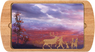 Thumbnail 1: Picnic Time Picnic Time Disney Frozen II Billboard Glass Top Tray 