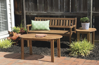 Thumbnail 4: Linon Linon Rockville Teak Finish Adirondack Coffee Table 