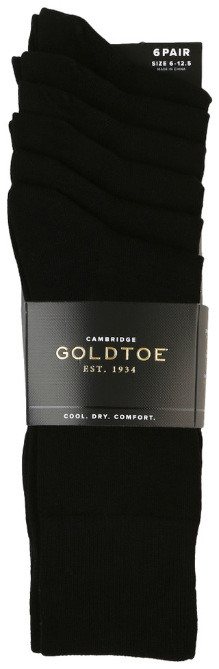 Thumbnail 1: Gold Toe Gold Toe Mens 6-Pr. Cambridge Solid Crew Socks 