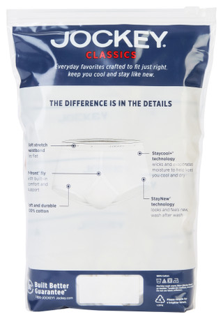 Thumbnail 2: Jockey Jockey Mens Classics 4 Pk Full Rise Briefs 