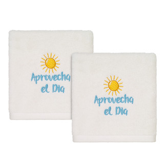 Thumbnail 2: AVANTI Avanti Latin Sentiments Seize the Day 2pk Hand Towel 