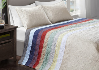 Thumbnail 30: Madison Park Madison Park Quebec Reversible Bedspread Set 
