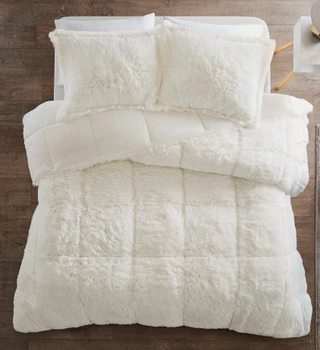 Thumbnail 6: Intelligent Design Intelligent Design Malea Shaggy Long Fur Comforter Mini Set 
