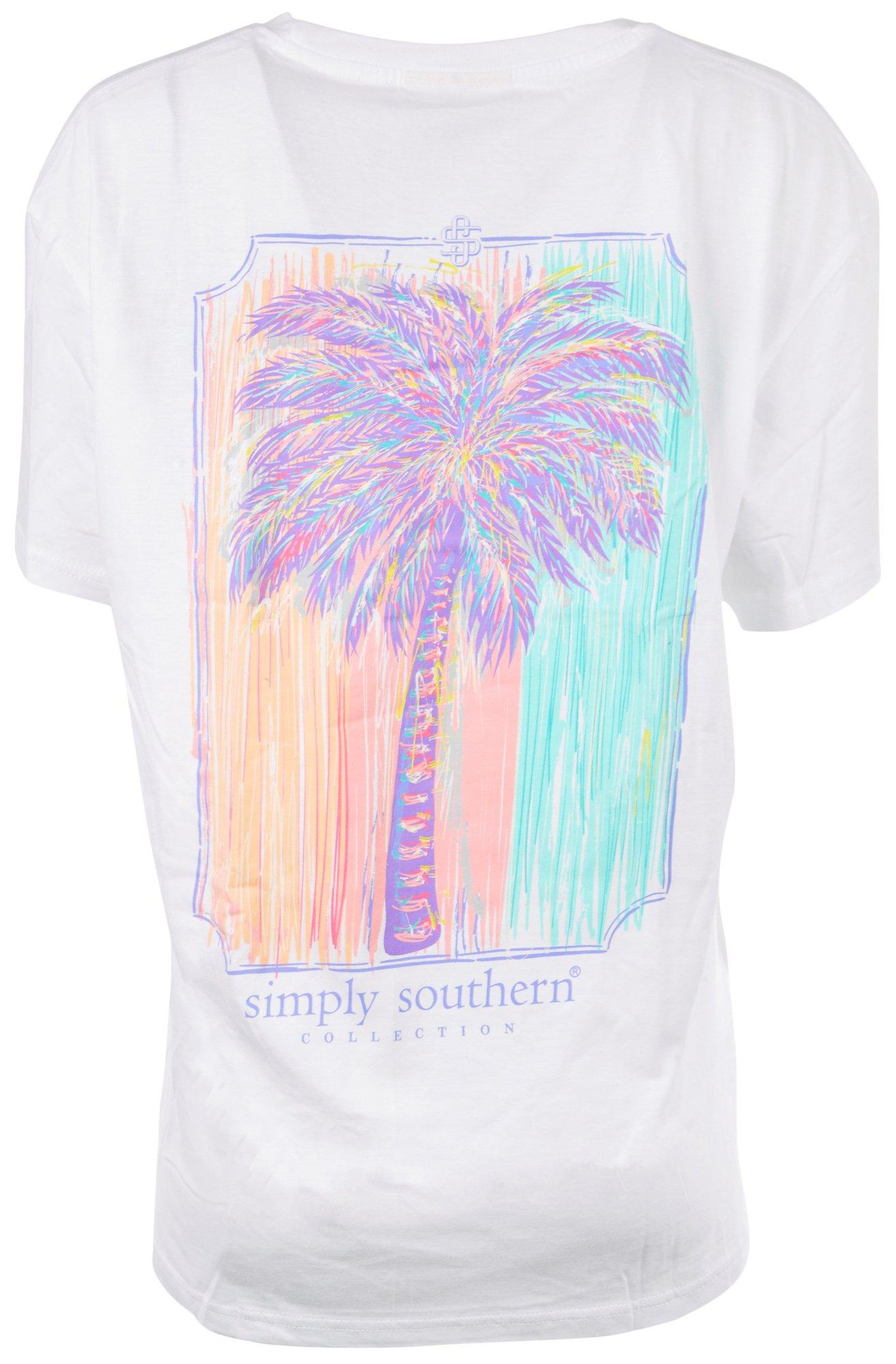 Bealls Florida - Simply Southern Juniors Palm Short Sleeve Top  ||P000752431||