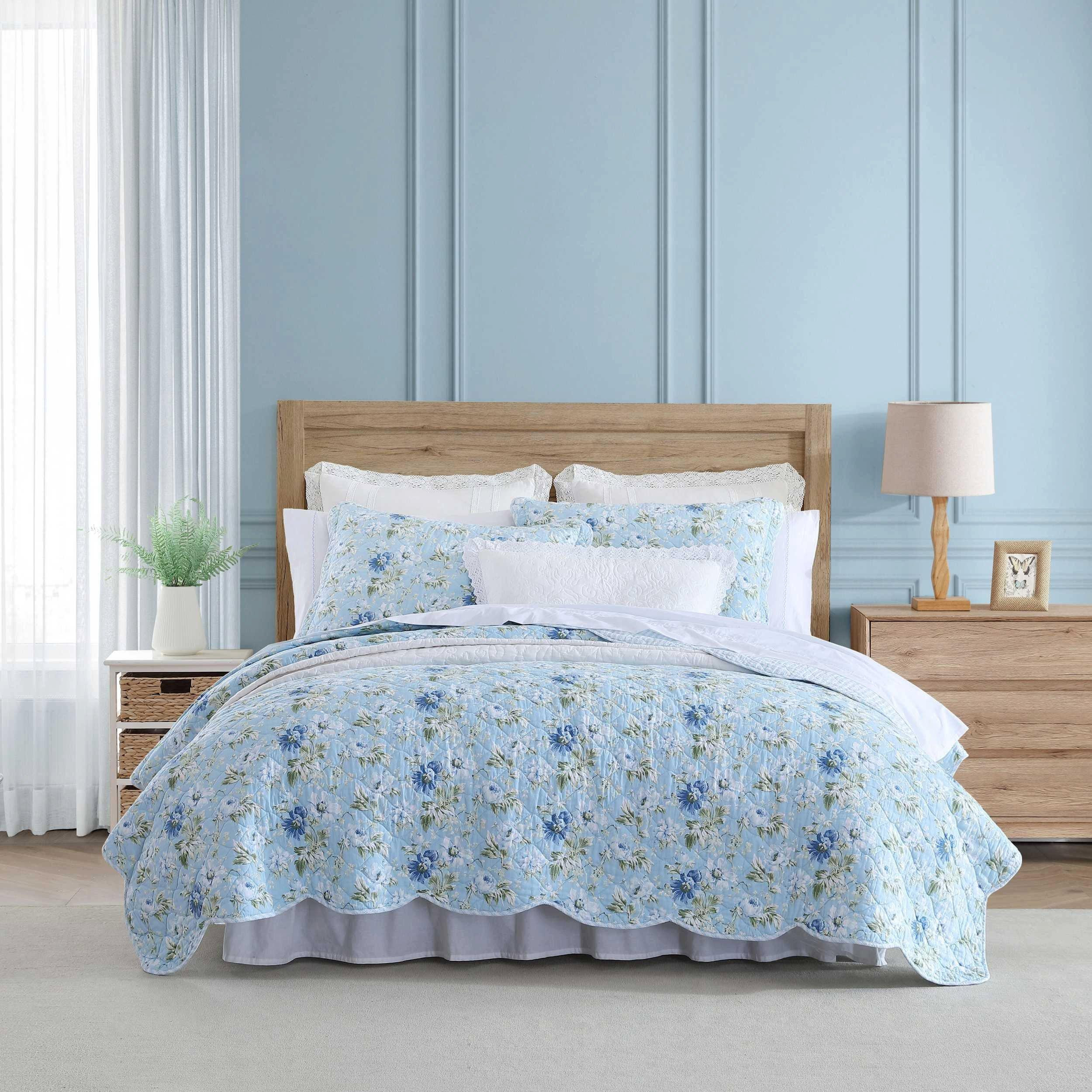Buy Laura Ashley, Laura Ashley Peony Garden Reversible Quilt Set