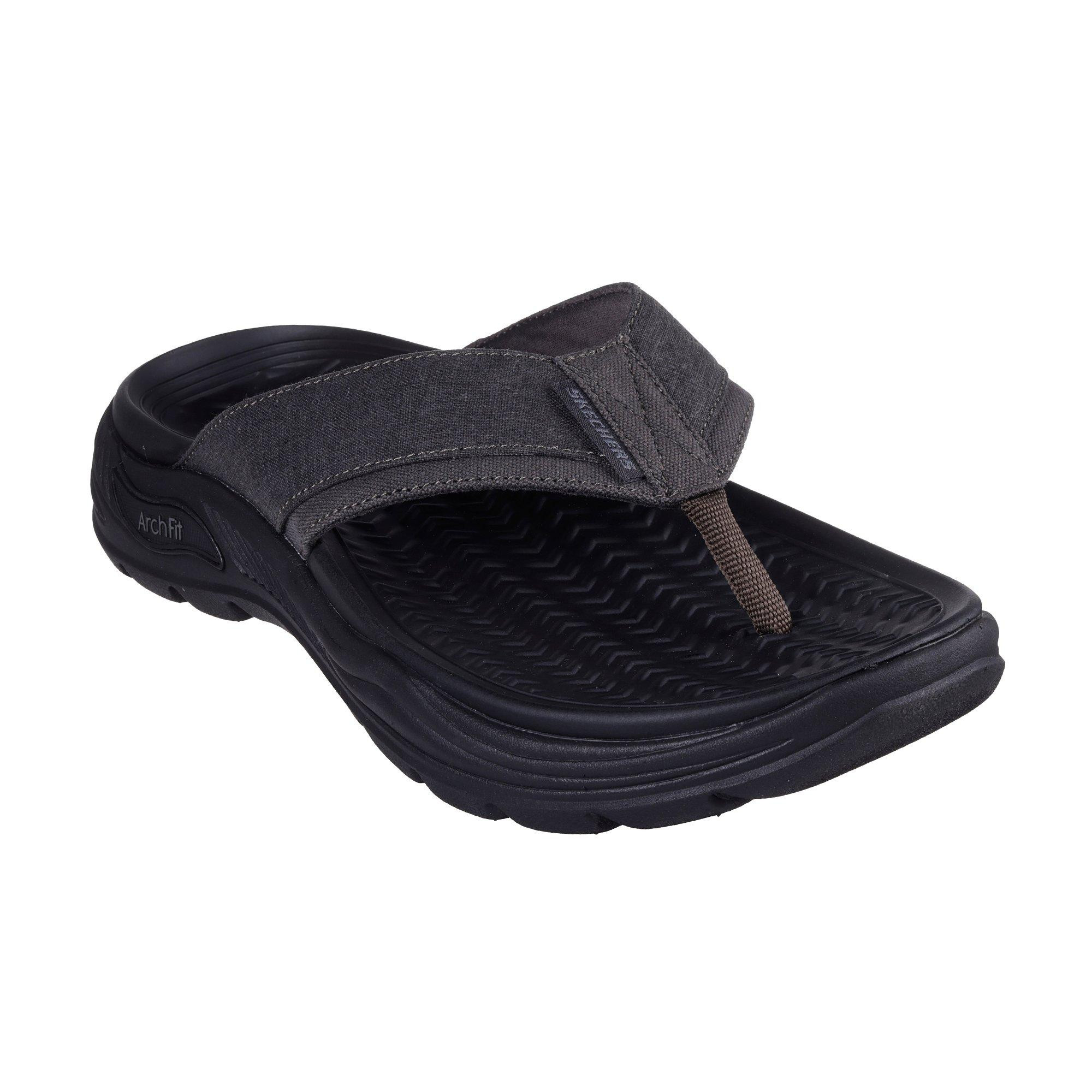 Fashion Sandals Skechers Mens Flip Flops Memory Foam Skechers Navy