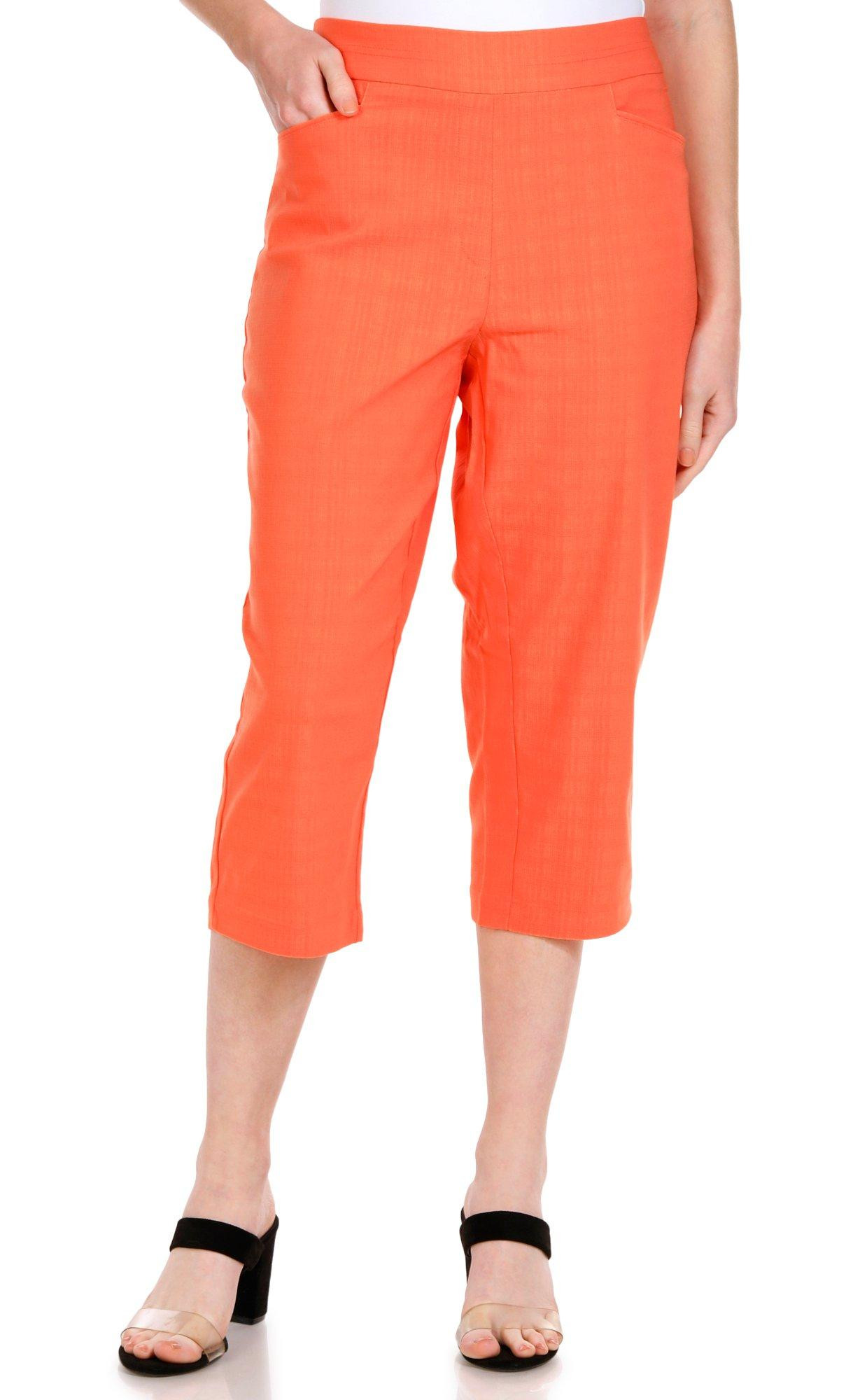 Womens Pants Rayon Capris Jenna Rose Womens Linen Look Capris