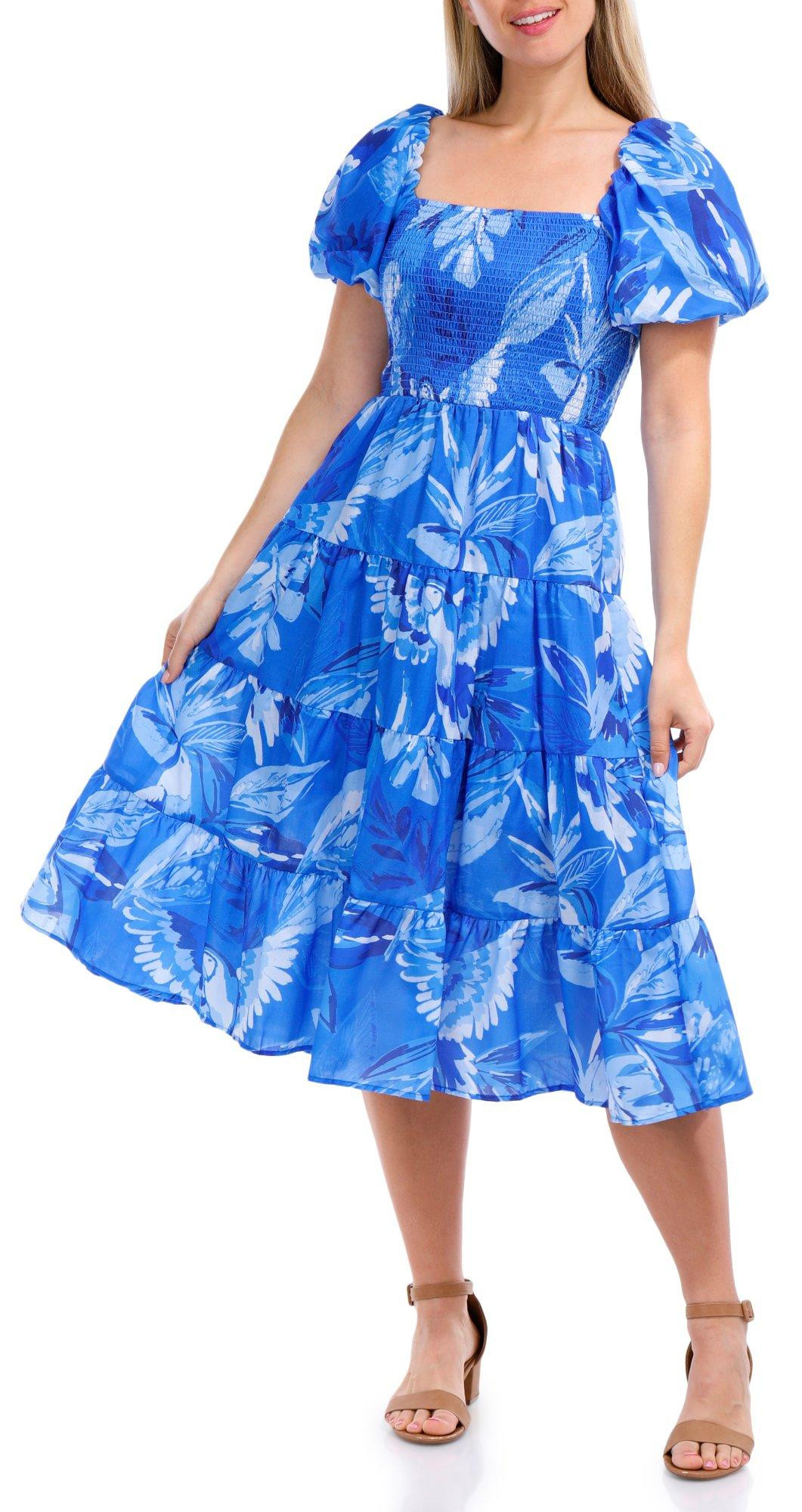 Buy Crystal Doll, Crystal Doll Womens Short Puff Sleeve Tiered Midi Dress  Online - Bealls Florida