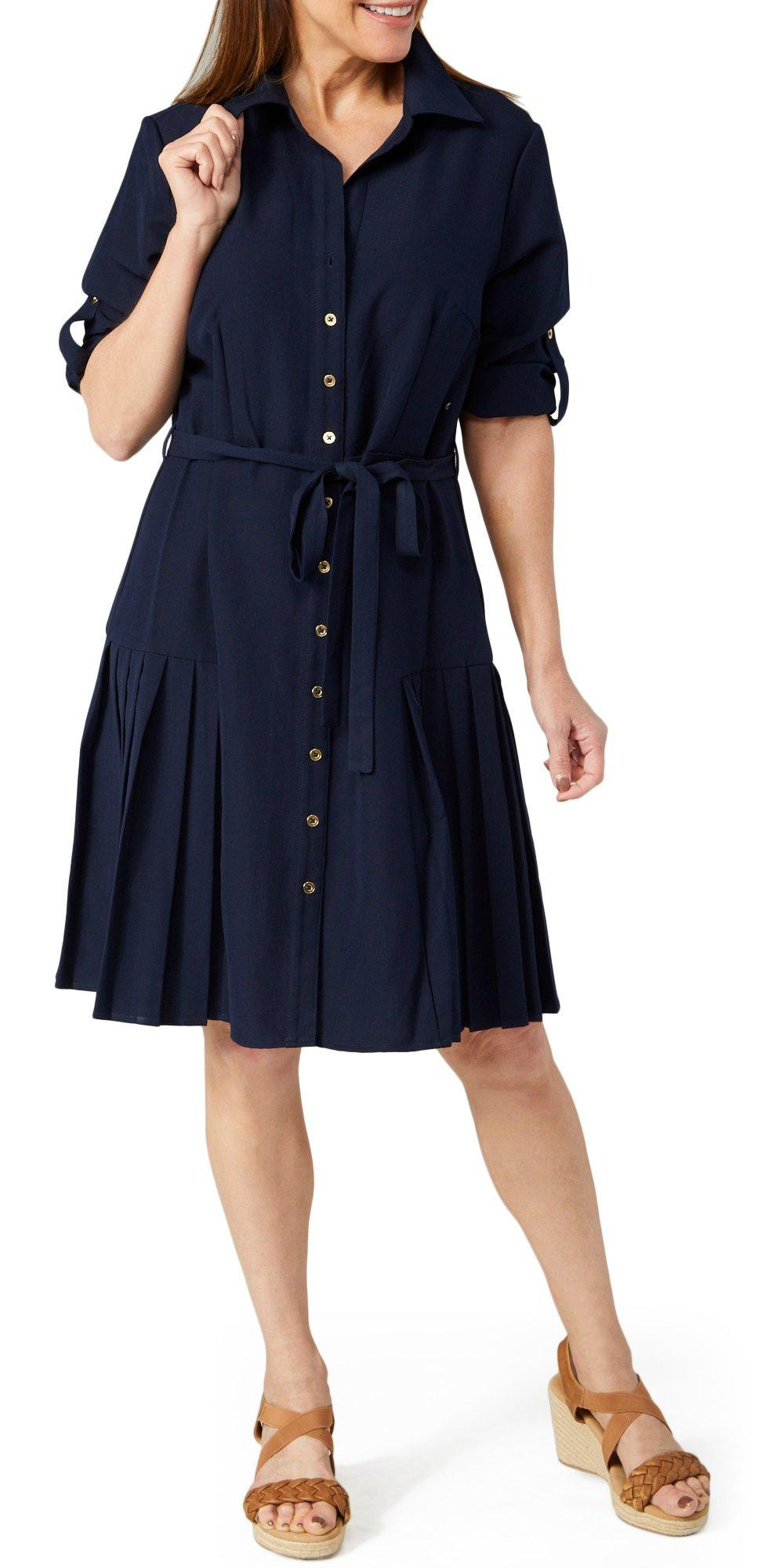 Buy Sharagano, Sharagano Womens 3/4 Rolled Sleeve Stretch Shirt Dress  Online - Bealls Florida